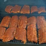 a tray of food on a grill