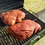 meat cooking on a grill