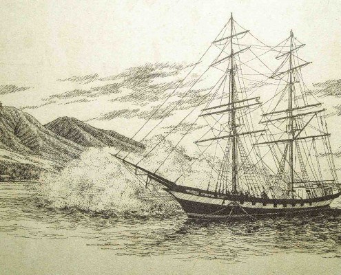 a boat on a body of water